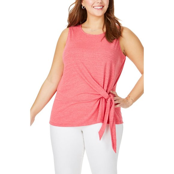 NWT Nordstrom Foxcroft Tie Front Slub Jersey Top - Picture 1 of 2